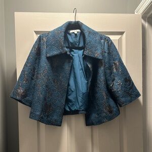 CAbi Blue Textured Jacket